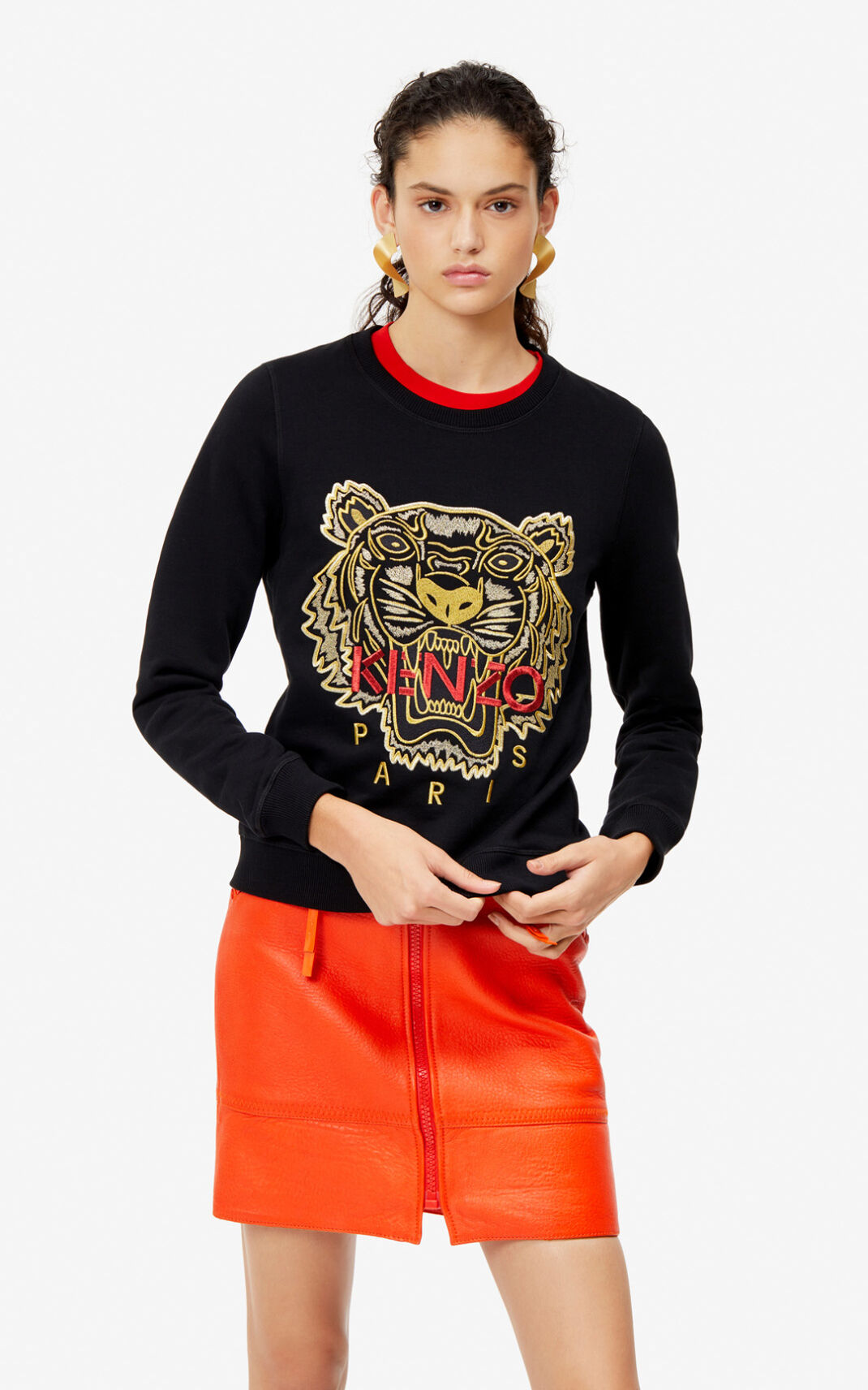 Sudadera Kenzo Tiger Mujer Negras XVM169807